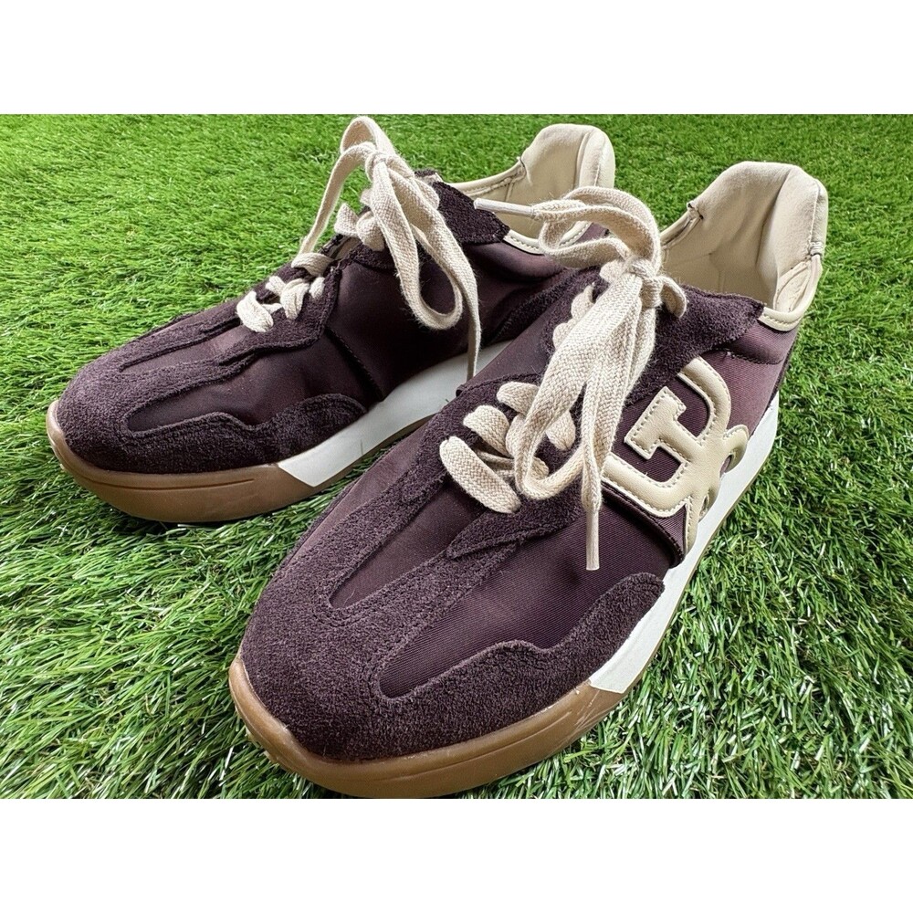 Women's Sam Edelman Langley Lace-Up Sneakers Brown, White Size 7